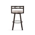 thumbnail image 2 of Amisco Render 30 In. Swivel Bar Stool - Cream Faux Leather / Dark Brown Metal, 2 of 9