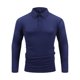 thumbnail image 2 of Blusa y camisa de manga larga con cuello vuelto para hombre, camisa deportiva de color liso con solapa y botones, blusa de poliéster de manga larga con solapa para hombre, 2 of 8