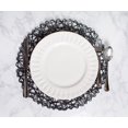 thumbnail image 4 of Woven Paper Tabletop Collection Holiday or Event Décor, Reversible Round Placemat Set, 15" Dia, Black, 6, Piece, 4 of 4