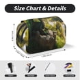 thumbnail image 5 of Sikiie Deep Forest Stone Green Dragon Print Flip Double-layer Pencil Case, All-purpose Stationery Bag for Study and Office, Zipper Design, Unisex, 5 of 7