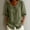 Blackish Green, variant on Women Button Down Shirt 3/4 Puff Sleeve Dressy Casual Summer Top White L