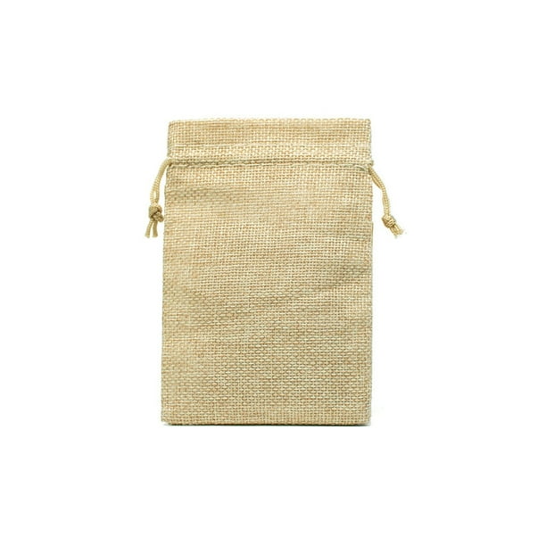 Guardurnaity 50 Uds. Saco con cordón joyería anillos pendientes bolsas arpillera embalaje boda Natural fiesta envoltura cumpleaños duradero Ropa, zapatos y accesorios Miscelánea Bolsa