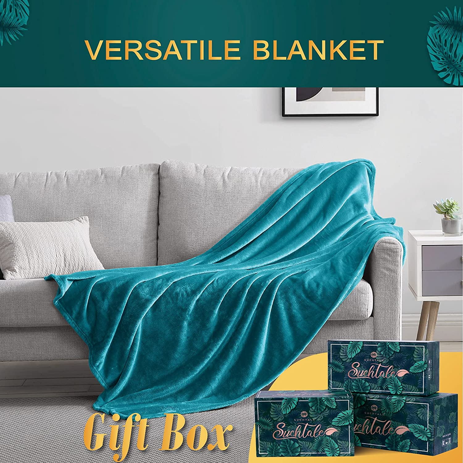 Teal throw for bed hotsell