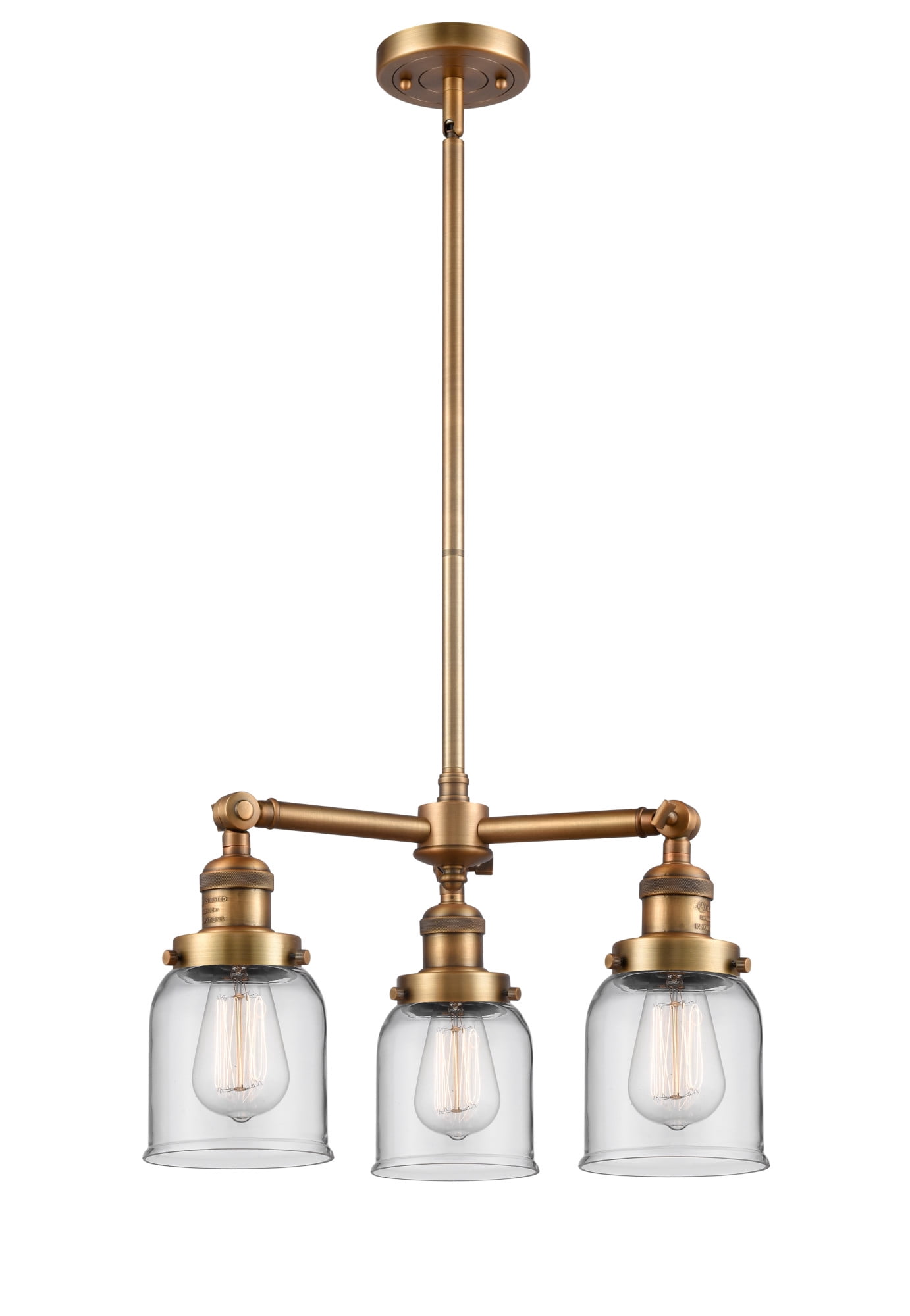 Innovations Lighting - Bell - 3 Light Chandelier In Industrial Style-11 Inches