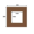 thumbnail image 3 of Aged Oak Acid Free 20x20 Picture Frame Mats with White Core Bevel Cut for 12x12 Pictures - Fits, 3 of 4