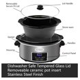 thumbnail image 4 of Magnifique 8-Quart Digital Programmable Slow Cooker with Timer - Small Kitchen Appliance for Family Dinners - Serves 10+ People - Heat Settings: Keep Warm, Low and High, 4 of 8