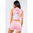 thumbnail image 2 of Two-Piece Tie Dye Cropped Hoodie  Shorts Set, 2 of 6