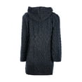 thumbnail image 4 of Aran Woollen Mills Button Up Hooded Cardigan Sweater 100% Premium Soft Merino Wool Women`s Long Cable Knitted Jacket Made in Ireland, 4 of 5