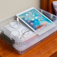thumbnail image 3 of Citylife File Box with Lid Clear Plastic 5 Pack A4 14.6"L x 10.4"W x 2.8"H, 3 of 6
