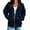 Navy Hoodie for Women, variant on Pxxlle Hoodies for Women Zip Up Long Sleeve Hooded Jacket Casual Solid Color Drop Shoulder Hoodie Sweatshirt with Pockets S