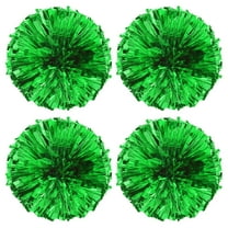 Uxcell PET Cheerleading Pom Poms with Finger Holes for Team Spirit Fun Dance Stage Events Green