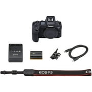 Canon EOS R5 Mirrorless Digital Camera Body Bundle + 128GB Memory + Case + Tripod 18pc Bundle (International Version)