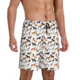 Kdxio Horse Print Mens Sleep Shorts Bottoms Soft Comfy Pajama Wear