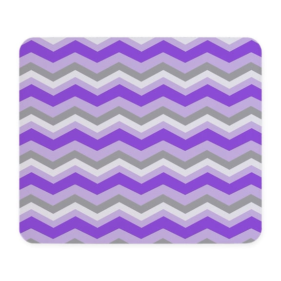 CafePress - Purple Gray Chevron Mousepad - Non-slip Rubber Mousepad, Gaming Mouse Pad