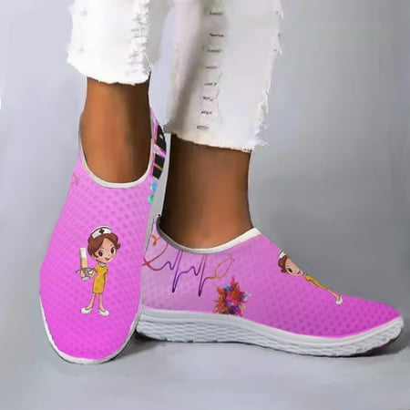 

Nurse Shoes Summer Flats Women Shoes Mesh Sneakers Shoe Woman Cartoon Medical Shoes ul Shoes Zapatos Mujer