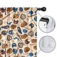 thumbnail image 4 of Blackout Kids Curtains,Beige Baseball Gear Pattern Childrens Insulated Curtains Set Of 2,Bedroom Essentials,Toddler Room Decor 42"x63", 4 of 5
