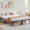 thumbnail image 6 of IdealHouse Metal Platform Bed Frame – Twin Size, 14 Inch, Heavy Duty Steel Slats, Underbed Storage, Noise-Free, Easy Assembly, Mattress Foundation, Black, Size: Full(191 * 137 * 38CM), 6 of 7