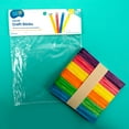 Hello Hobby Multicolor Wood Craft Sticks, 50Pack