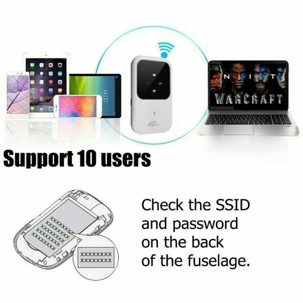 Wireless Unlocked 4G LTE Mobile Broadband Wifi Routers Portable Modem Hotspot