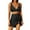 Black-1, variant on Gfyviroh 3 Piece Swimsuits for Women Deep V-Neck Top Swimwear Flowy Ruched Skirts and Bikini Bottom Bathing Suits
