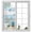 White Blue, variant on Teal Blue Coastal Window Privacy Film,Summer Beach Starfish Shell Coral Nautical Vintage Static Cling UV Sun Blocking Window Tint Day and Night,Non-Adhesive One Way Privacy Cover 17.7''x78.7''