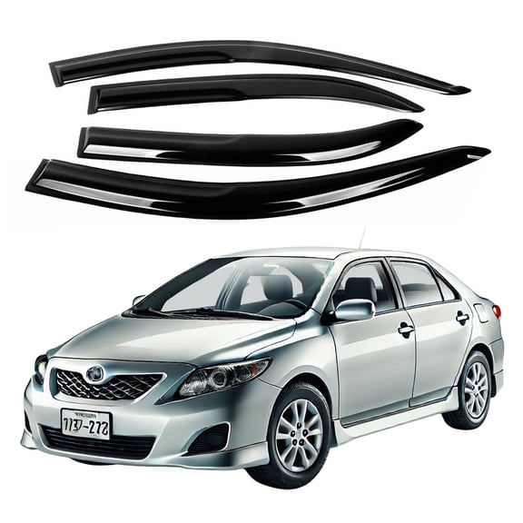 Compatible for Toyota Corolla 03-08 Acrylic Window Visor Sun Rain Deflector Guard