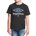 thumbnail image 2 of Umbro Kids Argentina Diamond Logo T Shirt (Black, XS-XL), 2 of 4