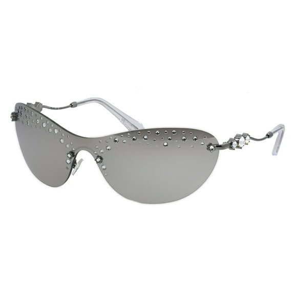 Swarovski SK 7023 Metal Womens Irregular Sunglasses Gunmetal 37mm Adult