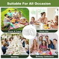 thumbnail image 6 of Divided Bagasse Plates, 12.5in 9-Compartment Round Platters, 100 Count Eco-Friendly Disposable Trays for Parties Weddings, 6 of 10
