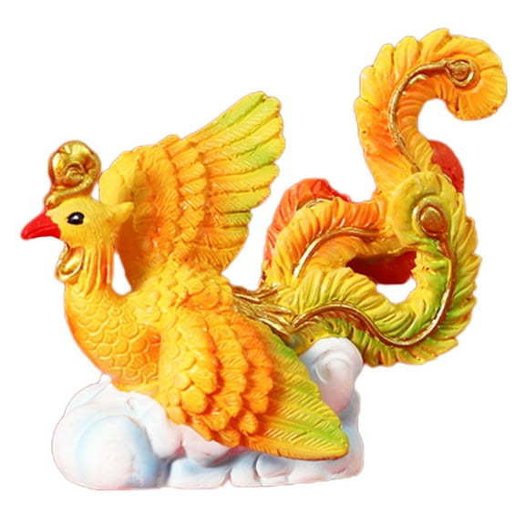 Cake Decor Resin Animals Phoenix Figurine Cupcake Toppers Golden