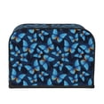 thumbnail image 2 of Haiem Blue Butterfly Print Toaster Covers 4 Slice Wide Slot,Bread Dust Cover & Fingerprint Protection,Bread Machine Cover,Appliance Covers, 2 of 7