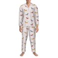 thumbnail image 3 of Balery Dachshund Dog Puppy Pijama para Hombre de Dos Piezas con Manga Larga, Conjunto de Dormir y Descanso Suave con Bolsillos-X-Large, 3 of 7
