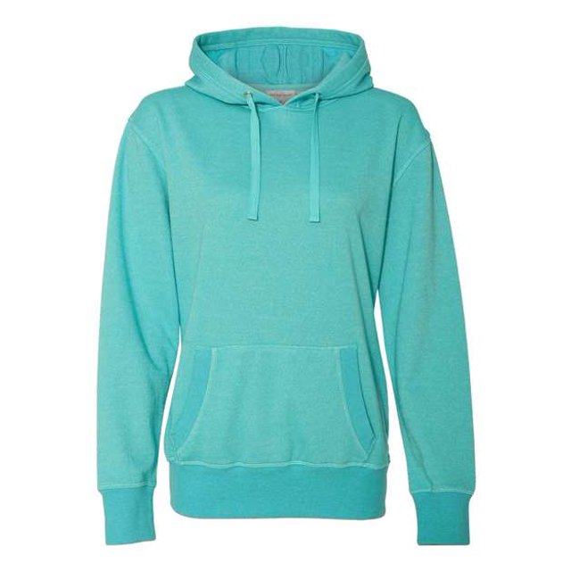 J. America Sudadera con capucha de rizo francés con purpurina para mujer, azul maui, grande J América 8860