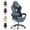 LW21-Gray, variant on Luxvie Velvet Fabric Gaming Chair with Footrest High Back Ergonomic Reclining Computer Gamer Chair with Headrest and Massage Racing Style PC Video Game Chair Suitable for Adults, Black