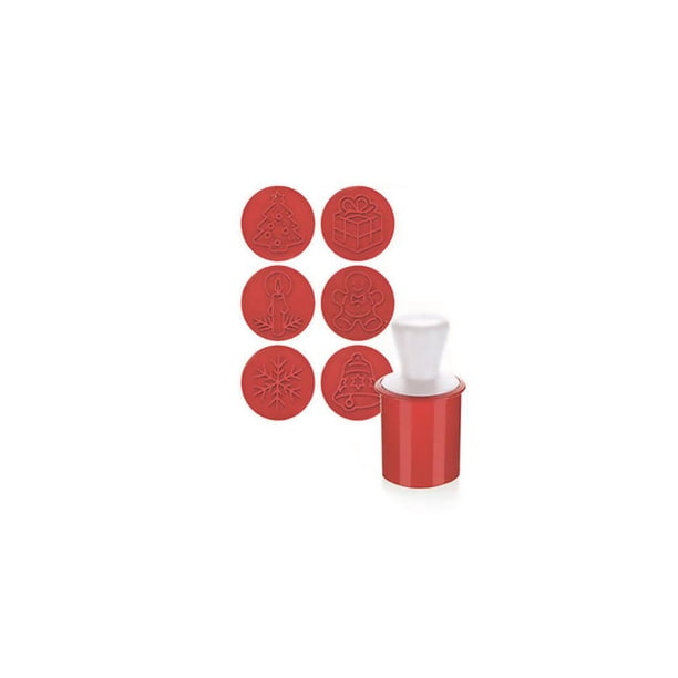 Billuyoard Moldes de silicona para sellos de galletas de dibujos animados, 6 uds., cortadores de prensa para galletas, utensilios para hornear en relieve Mostrada Billuyoard HA026149-00
