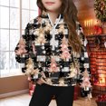 thumbnail image 2 of Lorytime Girls Sweatshirts with Thumb Holes Unisex Christmas Tree Shirt Mock Neck Long Sleeve Half Zip Pullover Tops, 2 of 5