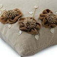 thumbnail image 2 of Ecru Throw Pillows Cover Couch, Jute Flowers Mother Of Pearls Floral Theme Pillows Cover, 14x14 inch (35x35 cm) Pillow Covers Decorative, Floral Contemporary Cotton Linen - Jute Blooms, 2 of 5