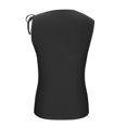 thumbnail image 4 of Olyvenn Women One Shoulder Ruched Crop Tank Tops Y2K Off The Shoulder Twist Strap Summer Tanks Tops Going Out Crop Shirts Black S, 4 of 7