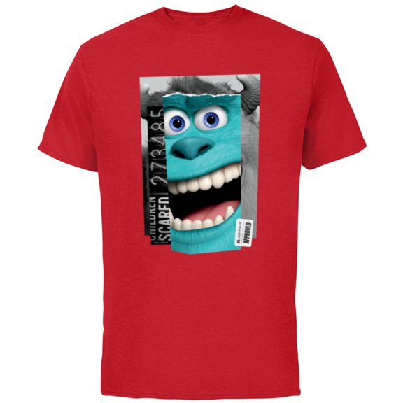 Disney and Pixar’s Monsters, Inc. Sulley Top Scarer - Short Sleeve Cotton T-Shirt for Adults - Customized-Red