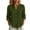 Green, variant on Cotton Linen Button Down Shirt for Women Ghalytn V Neck Stand Collar Blouse - Long Sleeve Casual Top with Pockets