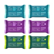 goodwipes Flushable Butt Wipes, Variety Box, 6 Pack Variety Box, 300 Total XL Wipes