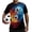 Blue Red Flame Football, variant on chaqlin Galaxy Football Pattern Men's Soccer Jerseys Quick-Dry Youth Athletic Shirts Short Sleeve Top Classic Training Outfits, Football Matches & Gym Workouts