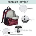 thumbnail image 4 of Leopard Print Backpack Backpack for School,Cute School Bag,Schoolbag with Adjustable Shoulder Straps & Padded Back,13.8"x11.4"x6", 4 of 6