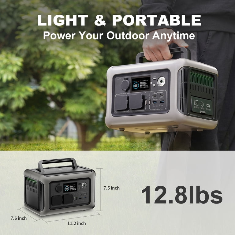 ALLPOWERS R600 Portable Power Station 600W, 299Wh Battery