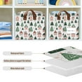 thumbnail image 4 of Yayeee Foldable Storage Basket for Shelves with Handles Set of 2 Waterproof Cloth Bins, Orange Christmas House, 4 of 7