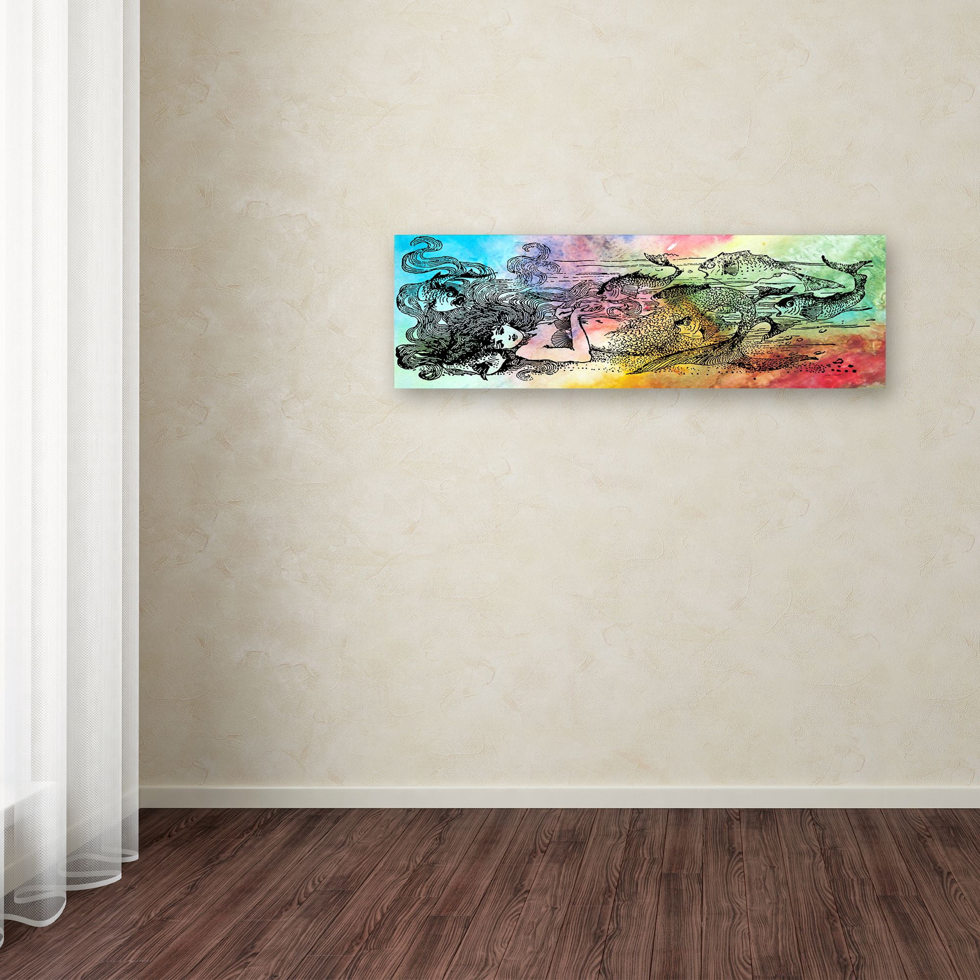 Trademark Fine Art 'Mermaid Under The Sea 2' Canvas Art by Jean Plout