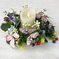 thumbnail image 4 of CJiaWei Flower Wreath Candle Ring Flower Wreath Candle Holder Flower Wreath Dining Table Party Decoration, 4 of 5