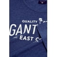 thumbnail image 2 of Gant Men's NHCT East Coast Short Sleeve T-shirt (224122), Medium, Ocean Blue Melange, 2 of 4