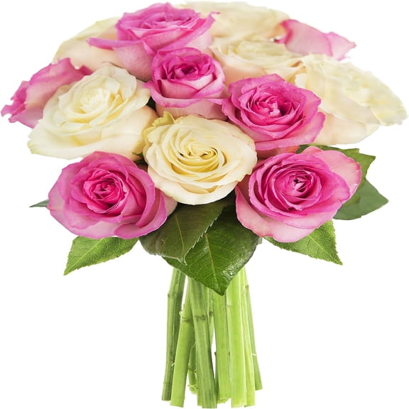 KaBloom : Bouquet of 3 Orange Rose, 3 Pink Rose Next-Day Delivery, Gift for Every Occasion.