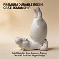 thumbnail image 5 of WWV Fun Acrobatic Hippo Bookends Set Heavy Duty Resin 10 Inch Tall Modern Sculptural Holder for Shelves Desk Home Office Decor Gift Surprise Gift for Family Friends 1 Pair, 5 of 7